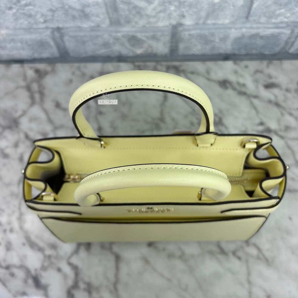 Kate Spade Staci Medium Satchel Crossbody In Lemon Fond - Picture 4 of 10